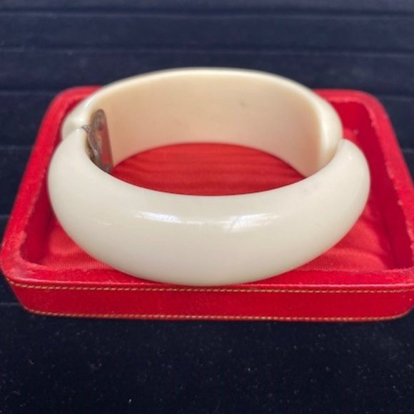 VTG WEISS Rhinestone Thermoset Hinged BRACELET - Picture 4 of 9